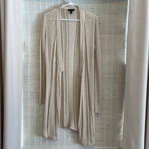 Jessica Simpson cream long cardigan in size small
